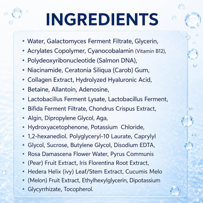 PDRN Hydrogel Face Mask - Collagen Face Mask, 99% Salmon DNA PDRN(34ml X 5) - PDRN, Collagen & Hyaluronic Acid for Intense Hydration, Smooth-Looking Skin - +177% Surface Hydration & −75% Pore Appearance