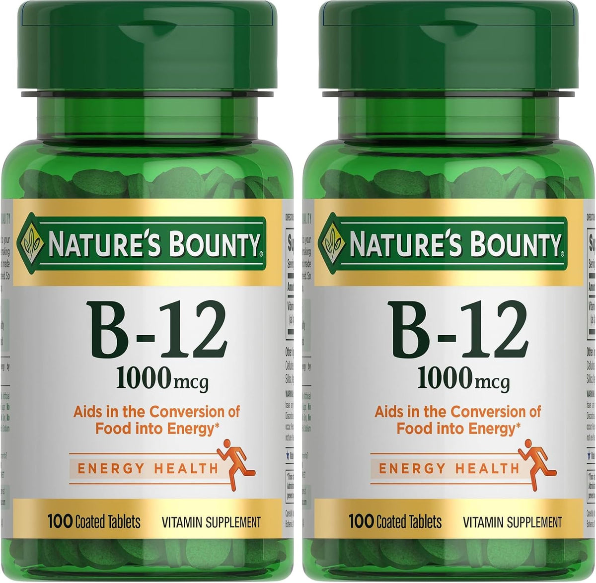 Nature's Bounty Vitamin B12 1000 mcg Caplets – 200 Count