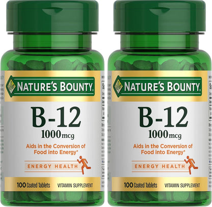 Nature's Bounty Vitamin B12 1000 mcg Caplets – 200 Count
