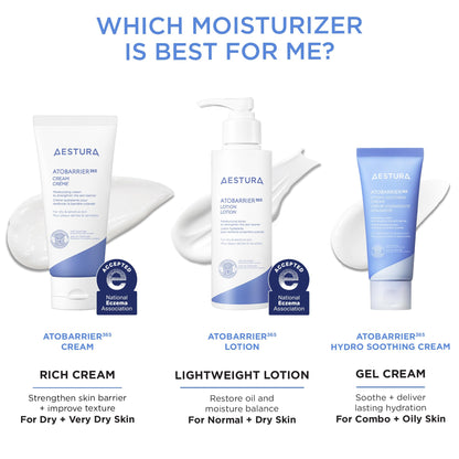 AESTURA ATOBARRIER365 Cream with Ceramides, Korean Face Moisturizer for Barrier Repair - 120H lasting Hydration, Ceramide Capsules
