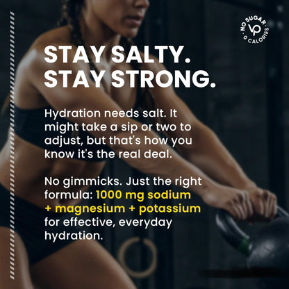 Venture Pal High Sodium Sugar Free Electrolytes Powder Packets, 16 Count - Hydration Packets with Sodium, Magnesium & Potassium, Vitamins, Zero Calories, Vegan, Keto & Paleo Friendly