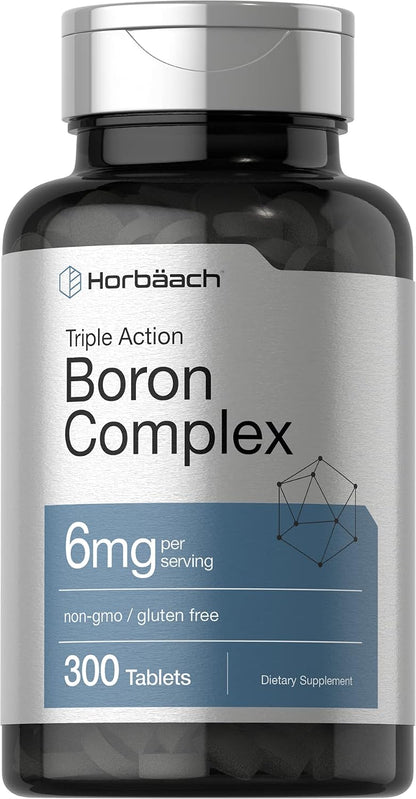 Horbäach Triple Boron Complex 6 mg Supplement - 300 Tablets