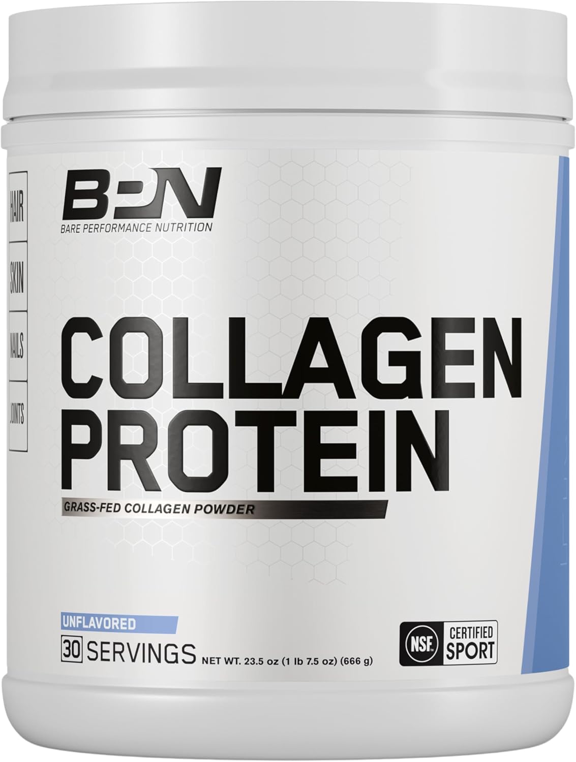 BARE PERFORMANCE NUTRITION, BPN Collagen Protein, Grass-Fed Bovine Collagen Peptides, Unflavored - 20g of Protein Per Serving, Supports Strong Joints, Healthy Skin, Hair & Nails