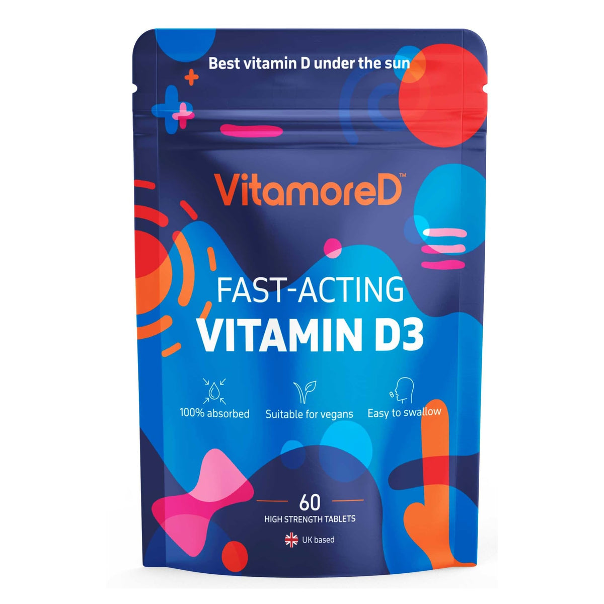 VitamoreD Vitamin D Calcifediol 10 mcg - Easy Swallow Tablets - Two-A-Day - 30 Day Supply - 60 Tablets