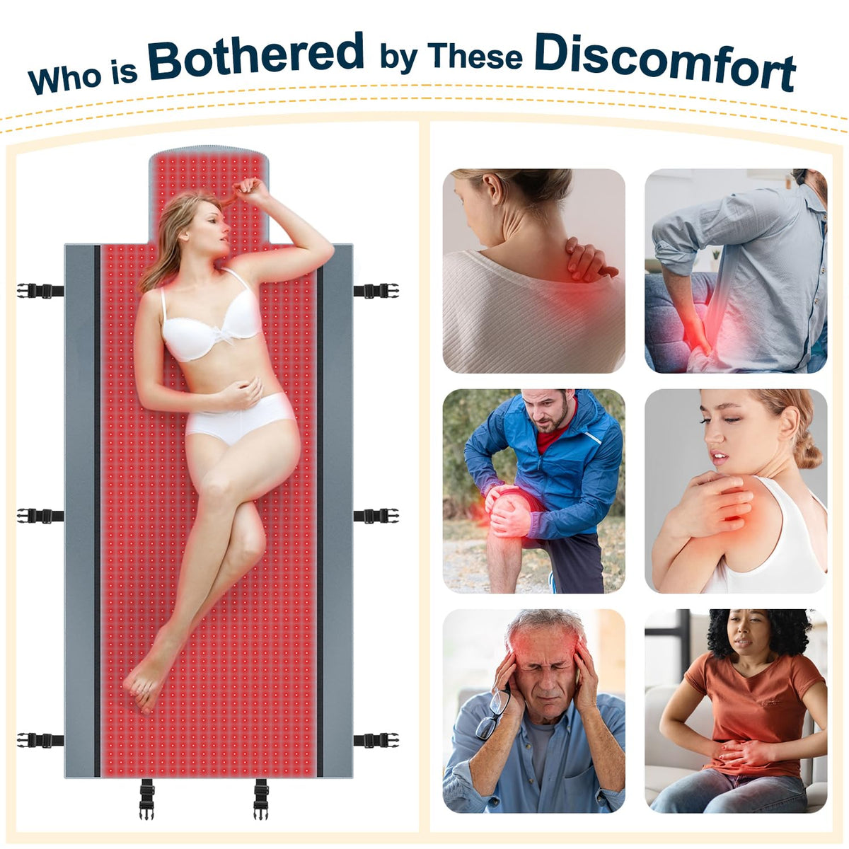 Red Light Therapy for Body - Full Body Red Light Therapy Mat, 71.0x33.33in, 2570Pcs
