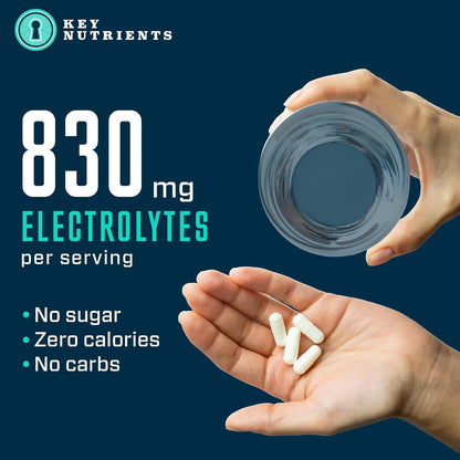 KEY NUTRIENTS Hydration & Energy Electrolyte Bundle - Electrolyte Tablets & Tropical Peach Mango Multivitamin Powder, Sugar-Free