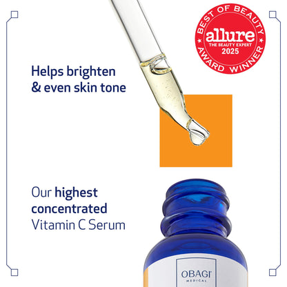 Obagi Professional-C 20% Vitamin C Serum & Hydrate Facial Moisturizer Bundle - Brightens Skin Tone