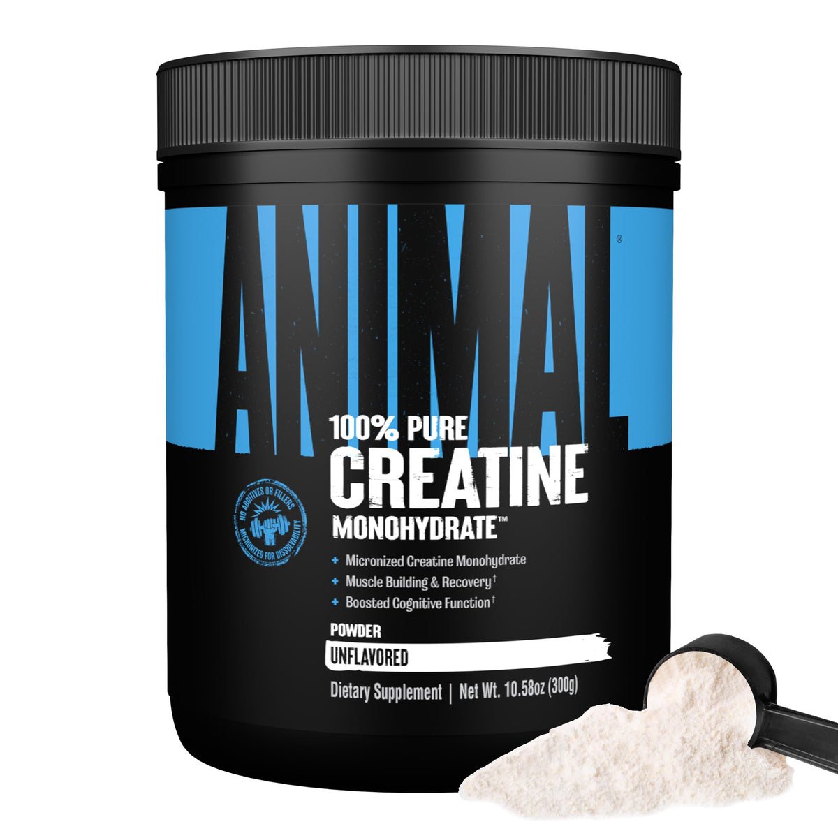 Animal Creatine Monohydrate Powder - Micronized for Muscle Recovery, Cellular Energy, and Daily Wellness - for Men and Women