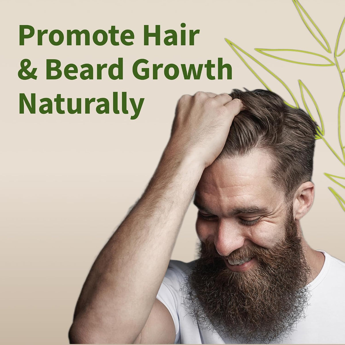 Snap Supplements Men's Hair Tonic, Vitamins for Men with Biotin, 60 Capsule - Nutritional Support for Hair, Skin, Nails & Beard with Kelp, Bamboo, Collagen Peptides, & Horsetail, Non-GMO, Gluten-Free