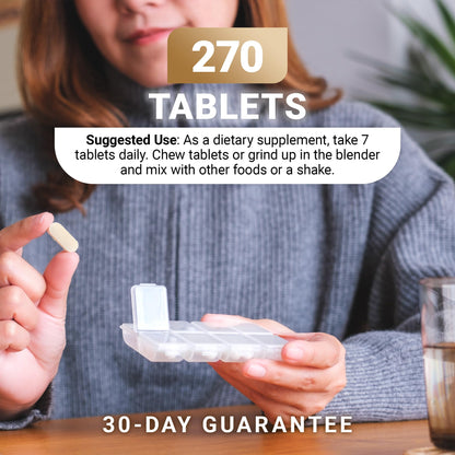 Dr. Berg Nutritionals Yeast Tablets - Natural B12 Added - All 8 B Vitamin Complex - Organic Vanilla Flavor - 270 Vegan Tablets Dietary Supplements
