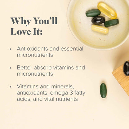 Complete Essentials Daily Pack for Men - Balanced Micronutrients for Optimal Women's Health & Performance - Antioxidants to Fight Oxidative Stress - Convenient Individual Packs - 30-Day Supply