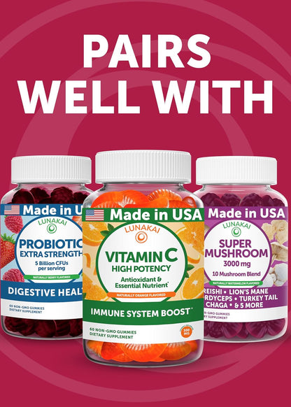 Lunakai Cranberry Gummies for Women 1500mg (50:1 Extract) with D-Mannose 200mg - Daily Cranberry Supplement for Urinary Tract Health & Bladder Support, Non-GMO - Made in Australia - 60ct