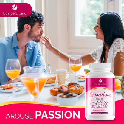 Sensations - Hormone Balance for Women - Mood, Energy & Libido Booster - Natural Plant-Based