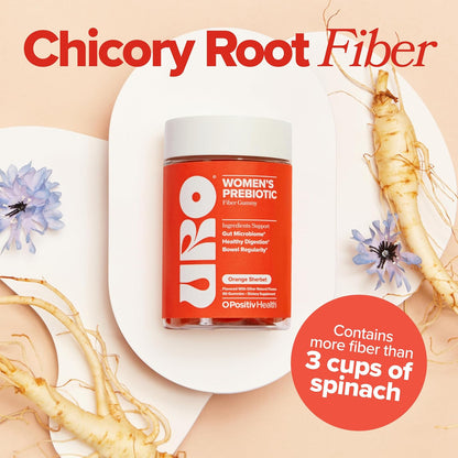 URO Fiber Gummies for Gut Health - Chicory Root Inulin - 30-Day Supply