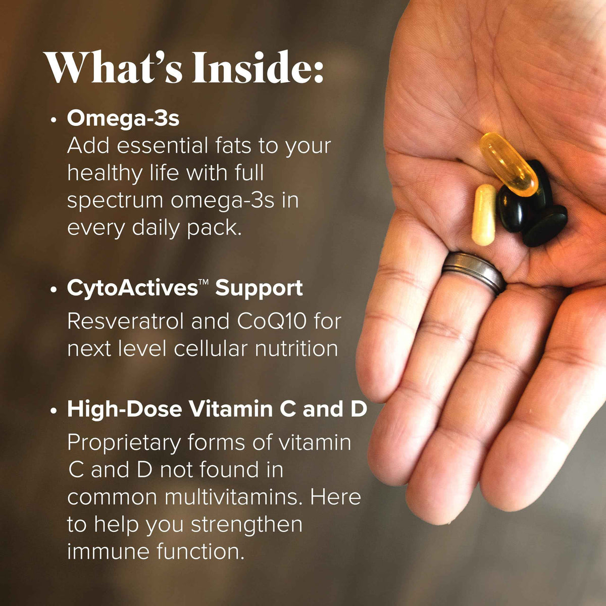 Complete Essentials Daily Pack for Men - Balanced Micronutrients for Optimal Women's Health & Performance - Antioxidants to Fight Oxidative Stress - Convenient Individual Packs - 30-Day Supply