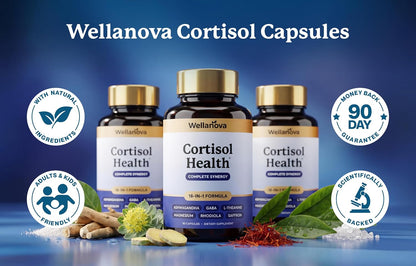 Cortisol Supplement for Women - Cortisol Reducer, Manager & Calm - Hormone Balance for Women, Adrenal Support, With Ashwagandha, Rhodiola, L-Theanine, Phosphatidylserine, Magnolia, 60 Capsules