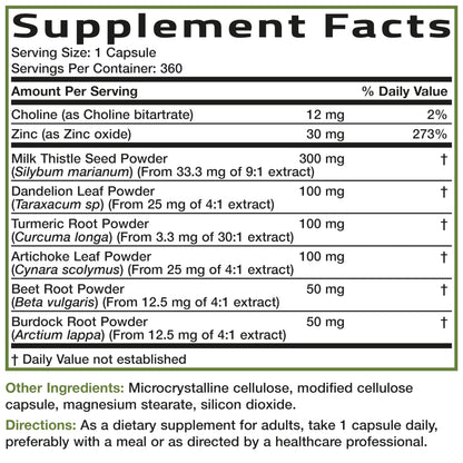 Bronson Liver Detox Advanced Detox & Cleansing Formula 60 Capsules - Liver Health Support with Milk Thistle, Dandelion Extract, Turmeric, Artichoke Leaf & Beet Root, Non-GMO, Soy-Free