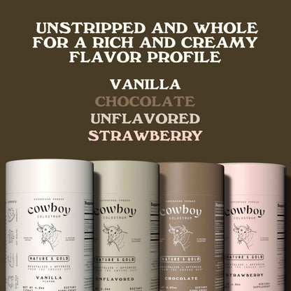 Cowboy - The Exclusive 1st Milking, Whole, Grass Fed Colostrum Supplement for Full Body Health - Bovine Colostrum Powder Packed w/Bioactive Nutrients - Sugar Free (Unflavored, 40 Servings)