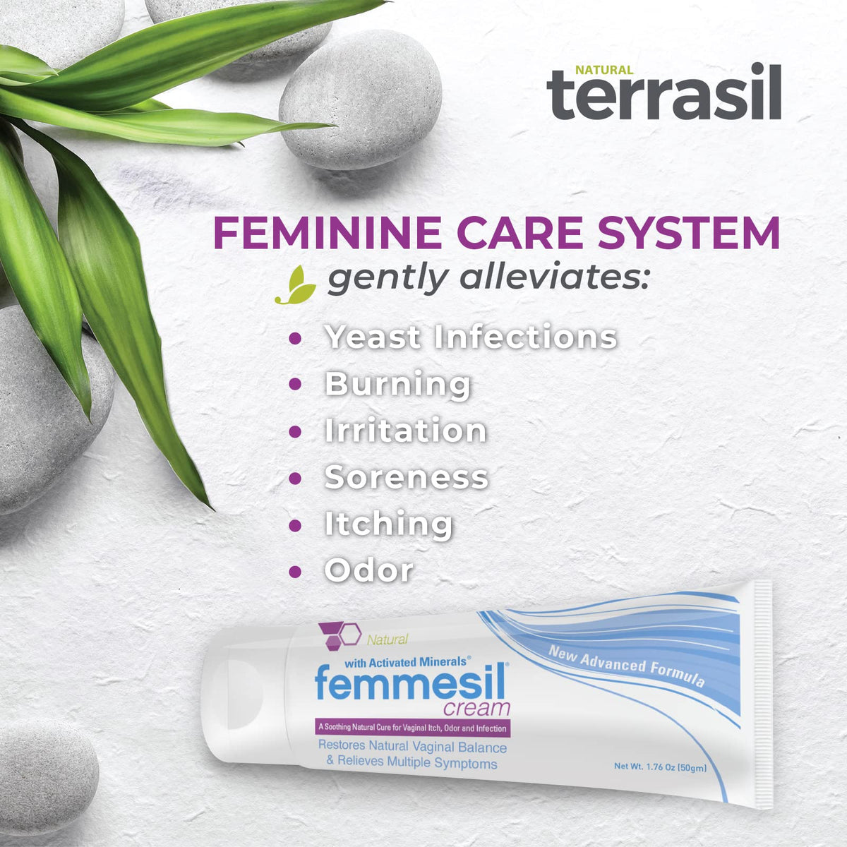 Femmesil Feminine Care Vaginal Health Antifungal Cream for Relief from Yeast Infection, Vaginal Itch & Irritation