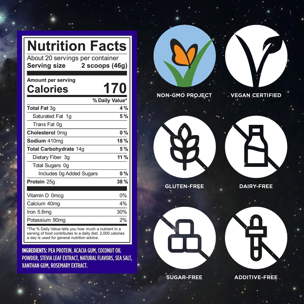 Vega Essential Protein - 25g Plant Based Protein Powder, Creamy Vanilla, Vegan for a Dairy-Free Vanilla Shake - Large Tub, 32.5oz (20 Servings)