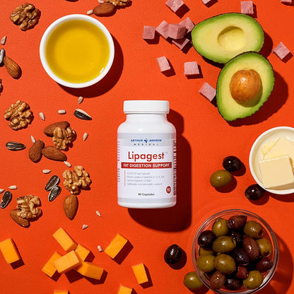 Arthur Andrew Medical, Lipagest, Lipase Enzyme, 20,000 FIP - Highly Potent Lipase Enzyme 20,000 FIP. Optimal Digestion of Fats - No Gallblader & Keto Support