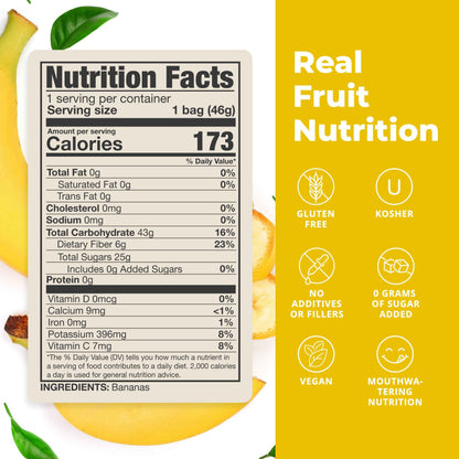 Balance of Nature Freeze-Dried Bananas (5 Pack) - 100% Real Fruit, Crunchy Banana Slices, Healthy Snack, Mouthwatering Nutrition, Gluten-Free, Vegan, No Sugar Added, Five 1.6 oz Bags