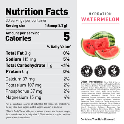 Kaged Sugar Free Hydration - 5 Key Electrolytes - Coconut Water - Tastes Amazing - 60 Servings