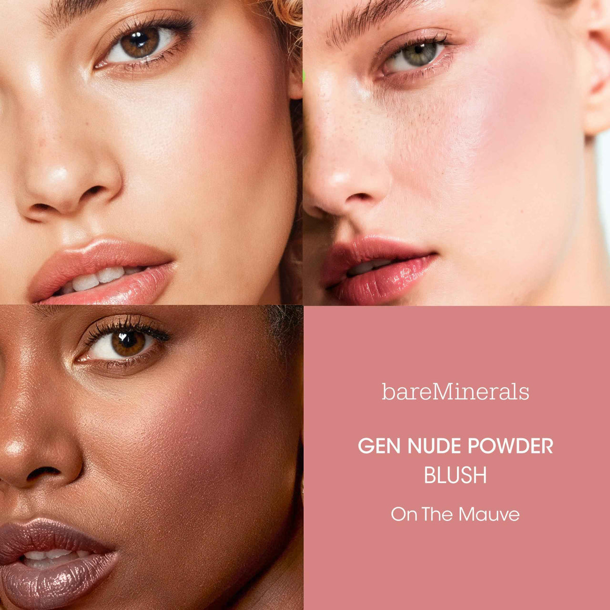 bareMinerals Gen Nude Powder Blush, On the Mauve, Vegan, Cruelty-Free & Dermatologist-Tested