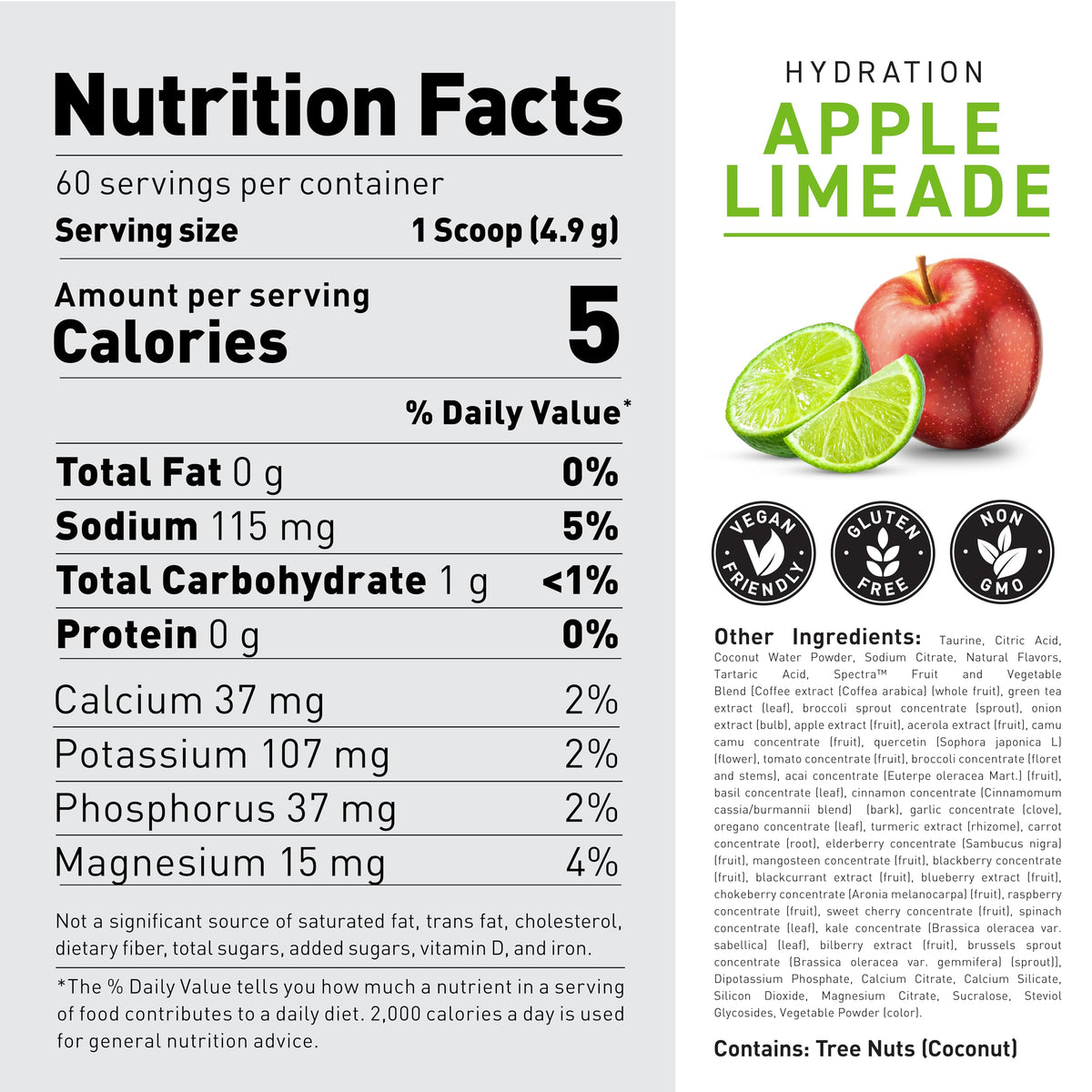Kaged Sugar Free Hydration - 5 Key Electrolytes - Coconut Water - Tastes Amazing - 60 Servings