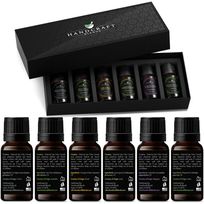Handcraft Essential Oils Set - Top 6 Essential Oil Diffuser Oils for Home, Candle Making, Aromatherapy Oils