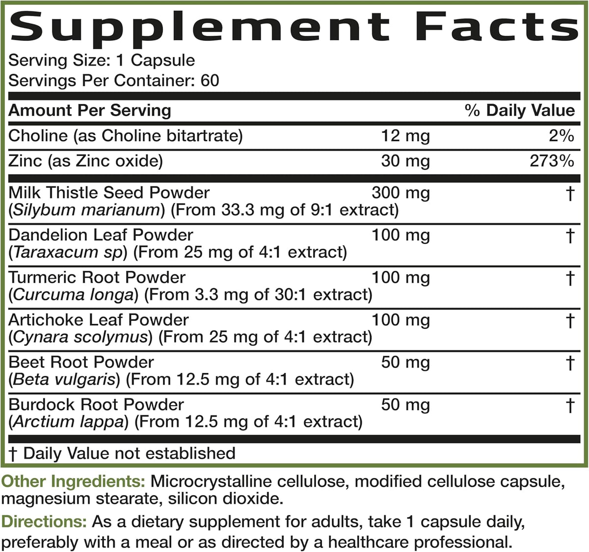 Bronson Liver Detox Advanced Detox & Cleansing Formula 60 Capsules - Liver Health Support with Milk Thistle, Dandelion Extract, Turmeric, Artichoke Leaf & Beet Root, Non-GMO, Soy-Free