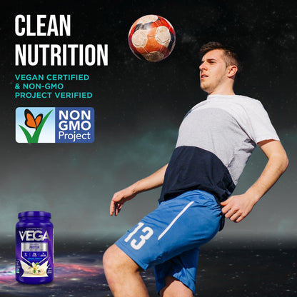 Vega Essential Protein - 25g Plant Based Protein Powder, Creamy Vanilla, Vegan for a Dairy-Free Vanilla Shake - Large Tub, 32.5oz (20 Servings)