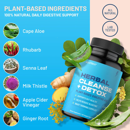 Nootrix Herbal Cleanse + Detox Cleanse for Weight Loss Products - 15 Day Gut Cleanse