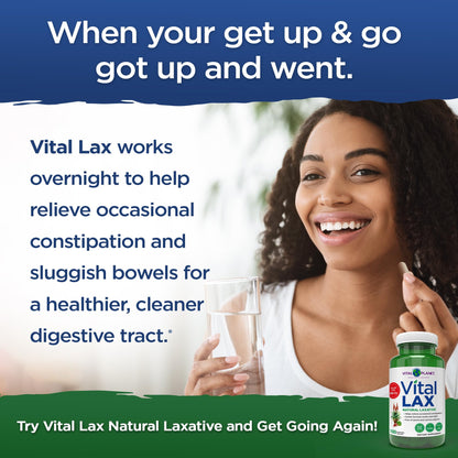Vital Planet - Vital Lax Natural Laxative Cleanse Supplement for Occasional Constipation, with Magnesium Hydroxide, Slippery Elm, Aloe