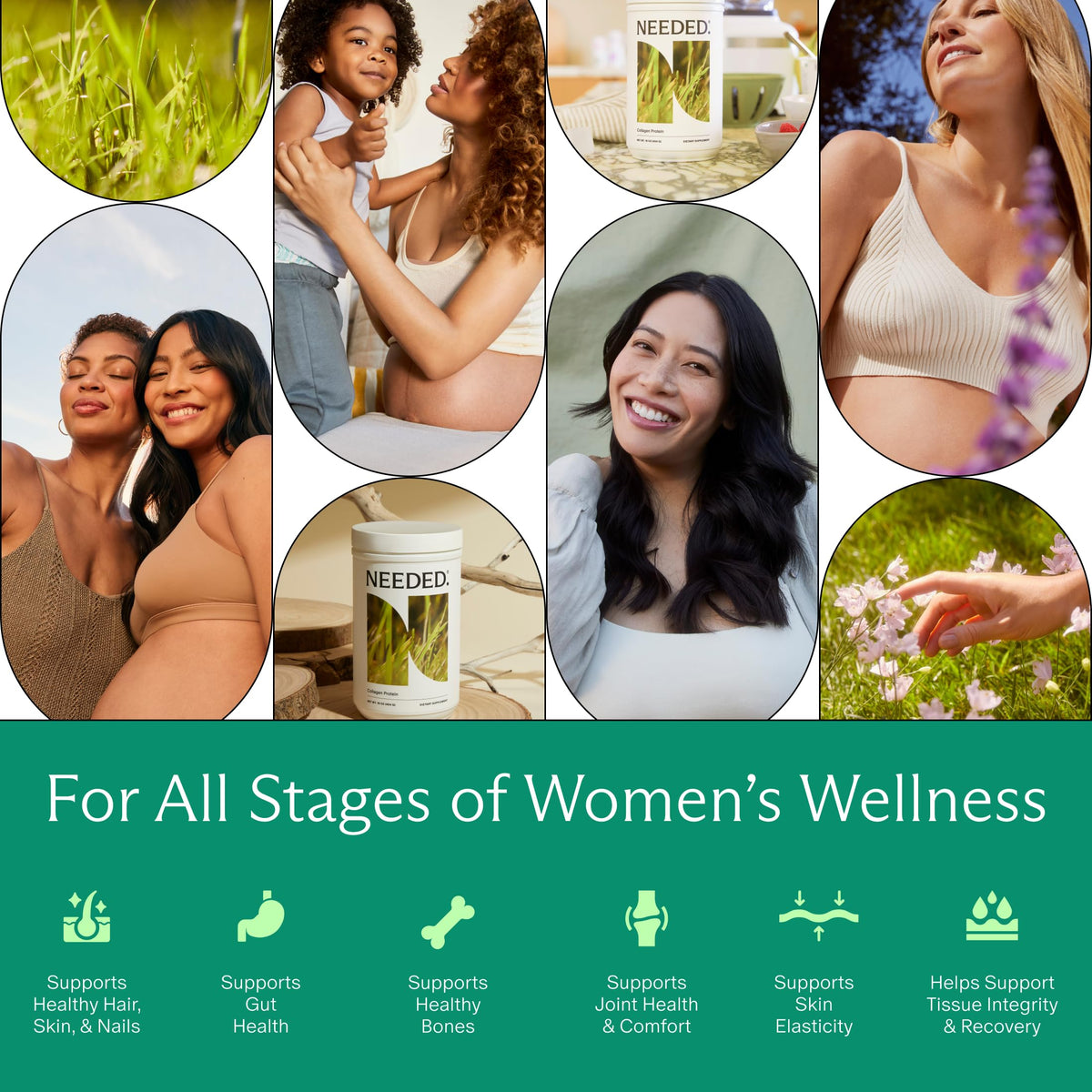 Needed. Hydrolyzed Collagen Protein Powder - Expert-Backed & Clean Sourced - Supports Skin, Hair, Joints - Grass-fed, Pasture-Raised, Hormone-Free - 1lb