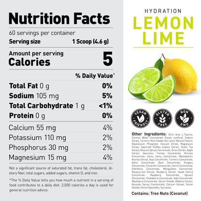 Kaged Sugar Free Hydration - 5 Key Electrolytes - Coconut Water - Tastes Amazing - 60 Servings