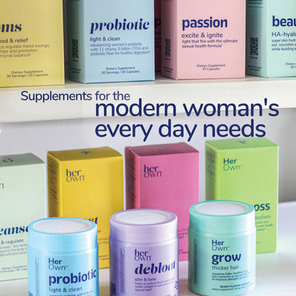 her own Probiotic & Prebiotic Gummy, Supports Digestive Health, Promotes Healthy Gut, Supports Immune Health, 5 Billion CFUs, Gluten and Soy Free