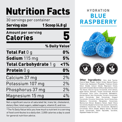 Kaged Sugar Free Hydration - 5 Key Electrolytes - Coconut Water - Tastes Amazing - 60 Servings