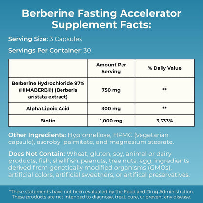 MYOXCIENCE Berberine Fasting Accelerator - Himaberb Berberine HCL with ALA (Alpha Lipoic Acid) and Biotin (90 Capsules)