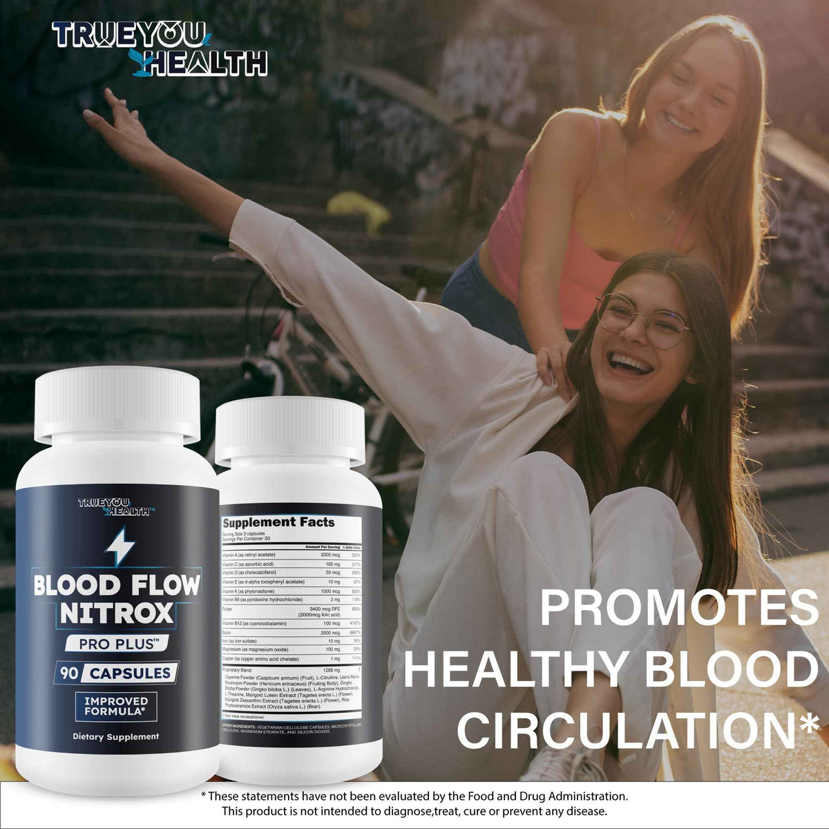 Blood Flow Nitrox Pro Plus - Improved Formula - Our Best Blood Circulation Supplements For Men - Vasodialators - Increase Blood Flow Care Blood Circulation Supplement Blood Flow Supplement For Men