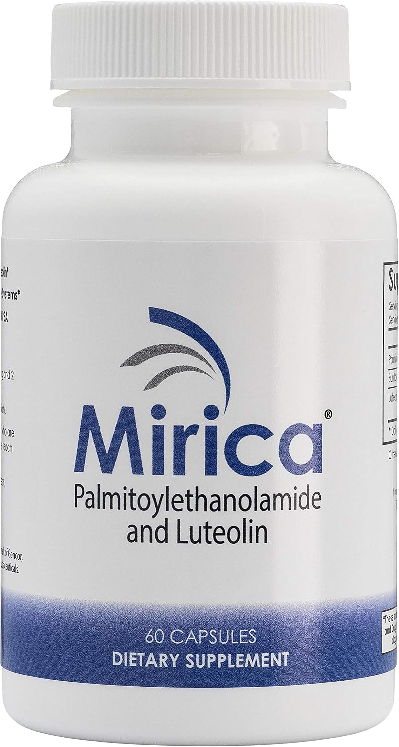 Mirica - Pea (Palmitoylethanolamide) and Luteolin - Immune & Nervous System Support Supplement - 60 ct