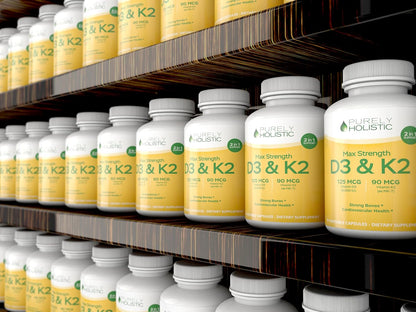 Vitamin D3 K2, 150 Servings, 5000iu D3 + 90mcg K2, Bone & Immune Support - Energy & Heart Health Support, High Absorption & Non-GMO, Once-Daily Vitamin Supplement, 150 D3K2 Capsules (5 Month Supply)