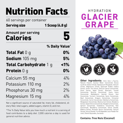 Kaged Sugar Free Hydration - 5 Key Electrolytes - Coconut Water - Tastes Amazing - 60 Servings