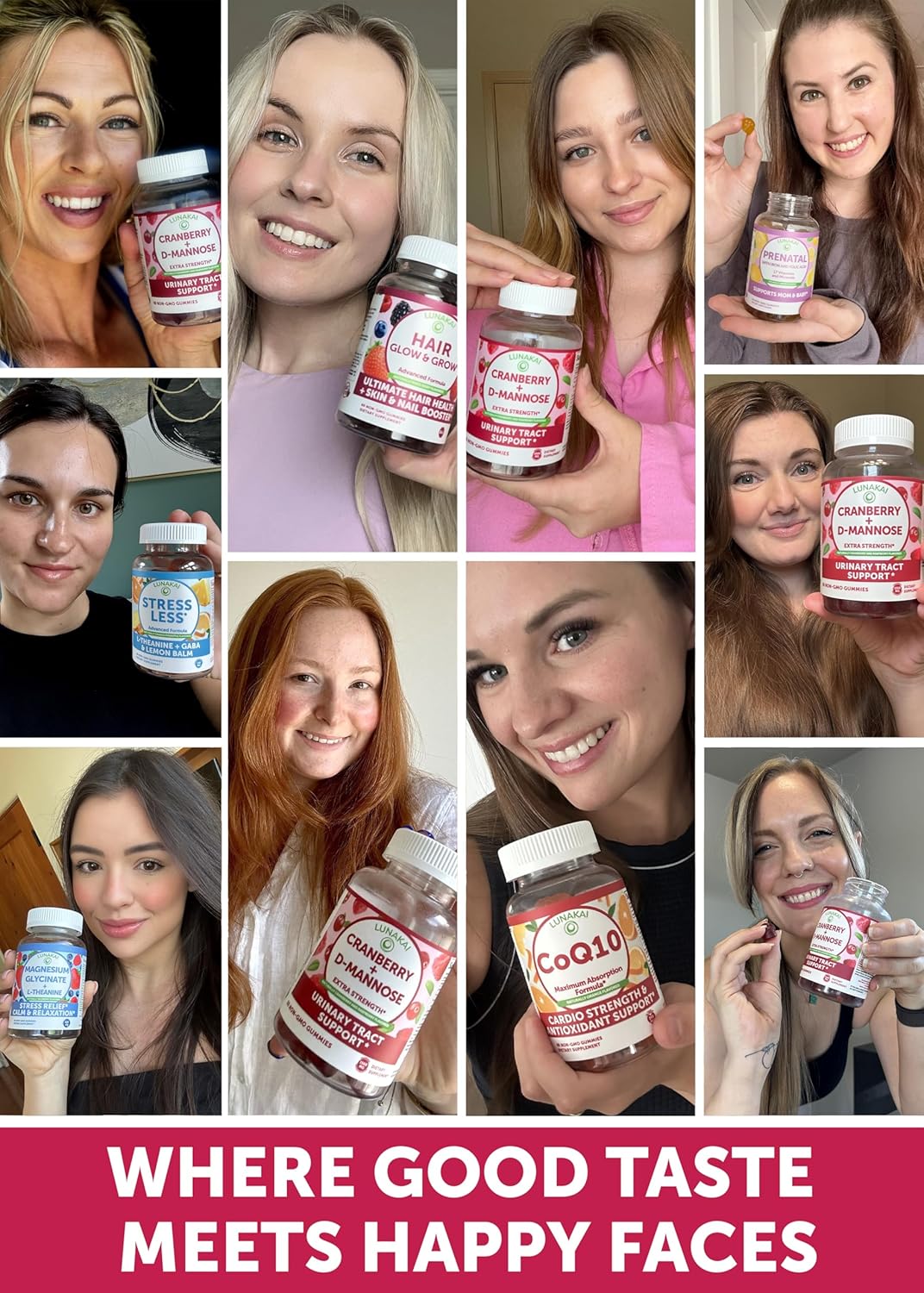 Lunakai Cranberry Gummies for Women 1500mg (50:1 Extract) with D-Mannose 200mg - Daily Cranberry Supplement for Urinary Tract Health & Bladder Support, Non-GMO - Made in Australia - 60ct