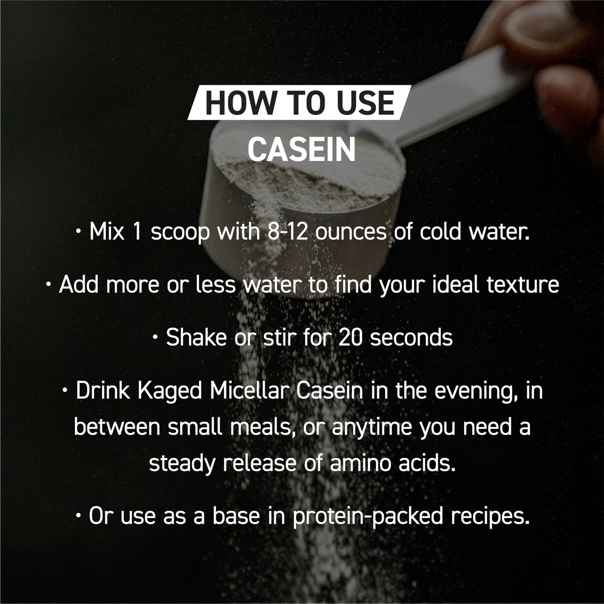 Kaged Premium Casein Protein Powder - Vanilla - Micellar Casein - Banned-Substance Free Supplement, Build Muscle, Recover Faster - Kasein - 28 Servings