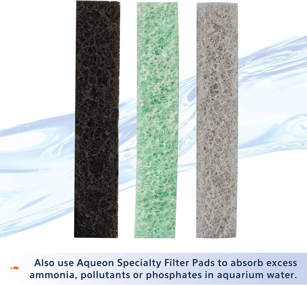 Aqueon Replacement Filter Cartridges Medium, Filter Cartridge, 6-Pack - Fish tank filter cartridge, dual-sided dense-floss with activated carbon, fits QuietFlow size 10 filters